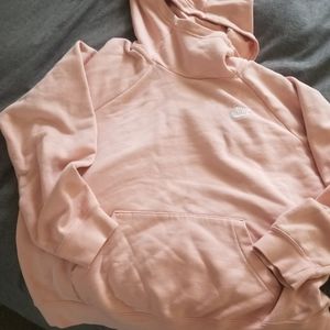 Pink Nike funnel neck hoodie